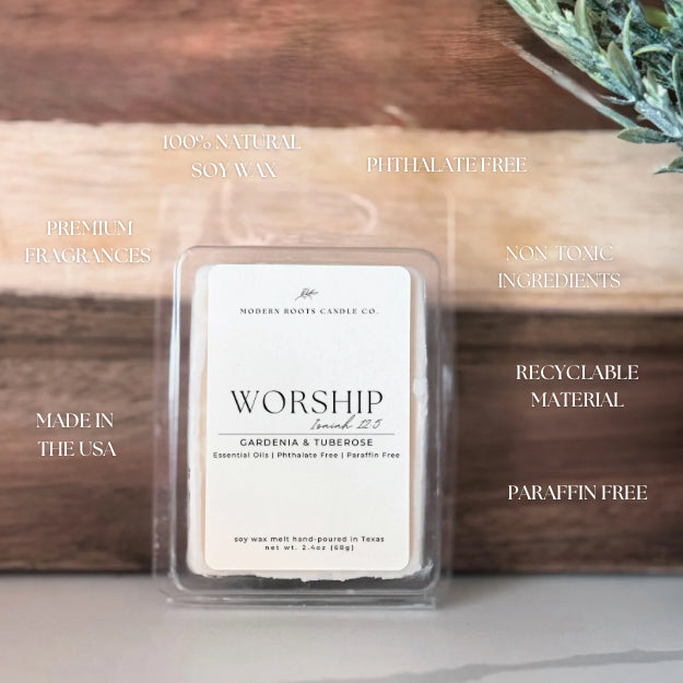Worship | Gardenia & Tuberose | 2.4oz Wax Melt