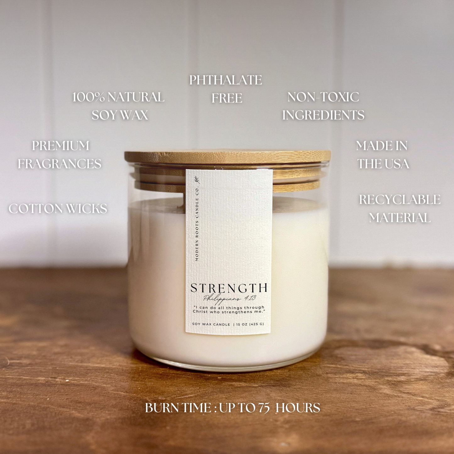 Strength | Palo Santo & Sandalwood | 15oz