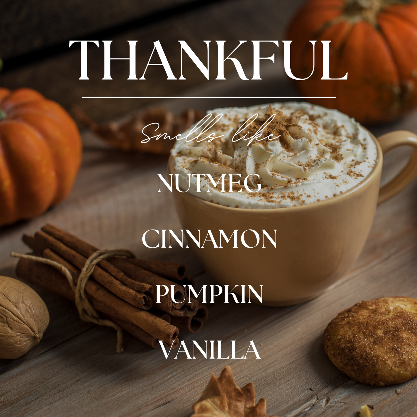 Thankful | Pumpkin Spice & Vanilla | 2.4oz Wax Melt