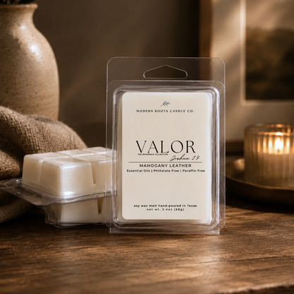 Valor | Mahogany Leather | 2.4oz Wax Melt