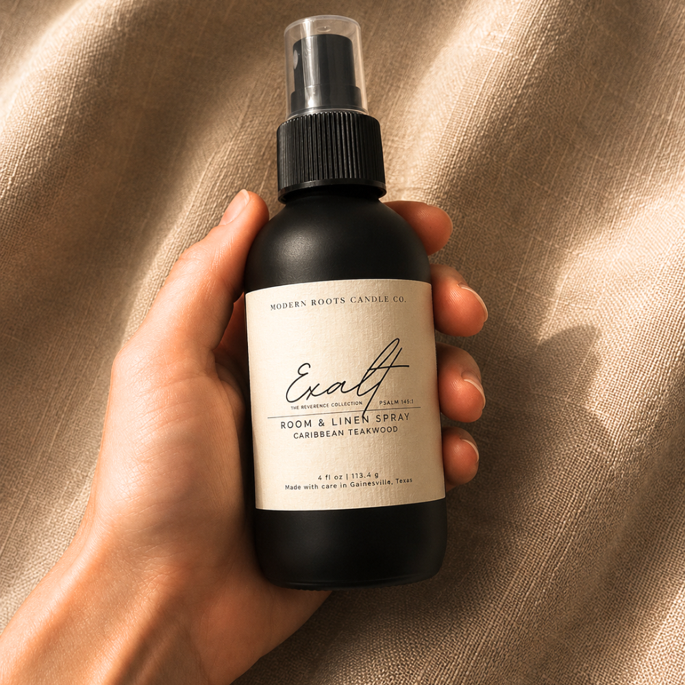 Exalt | Caribbean Teakwood | 4oz Room & Linen Spray