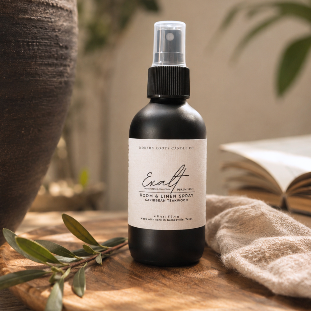Exalt | Caribbean Teakwood | 4oz Room & Linen Spray